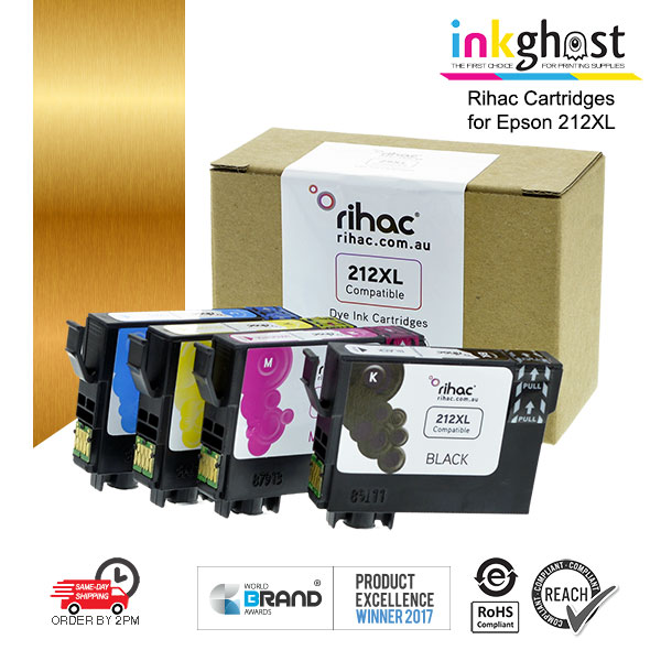 rihac 212 cartridge alternative for EPSON Expression Home XP4100, Expression Home XP3105, Expression Home XP3100, Expression Home XP2100, WorkForce WF2850, WorkForce WF2810, WorkForce WF2830